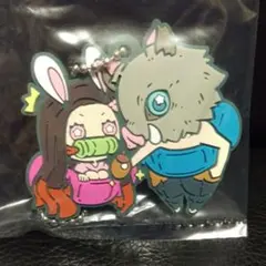 鬼滅の刃 ラバーマスコット 無限列車編 竈門禰豆子＆嘴平伊之助(ピョン子＆親分)