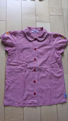 ミキハウス　ギンガムチェック　ブラウス　120