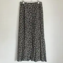 FRAY I.D⭐️ (1) ロングスカート フレア 裏地 花柄 植物柄 着回し