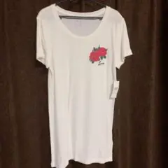 gap ワンポイント 薔薇　tシャツ　新品 白tシャツ