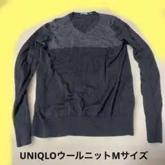 得⭐︎UNIQLO ダークブラウンVネックニット M