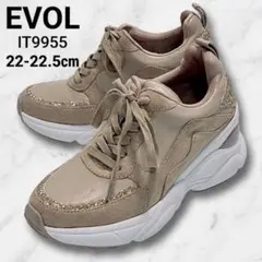 EVOL IT9955 厚底 スニーカー ベージュ 22.5のサムネイル
