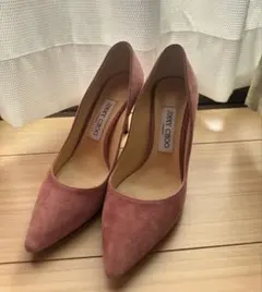 JIMMY CHOO ピンク スエード パンプス 36