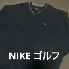 NIKE ゴルフ 長袖 Vネック プルオーバー ブラックのサムネイル