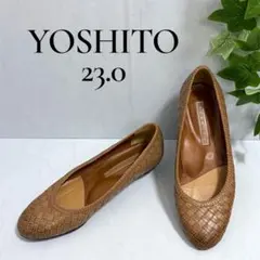 【極美品】YOSHITO ヨシト メッシュ レザー パンプス 23cm ベージュのサムネイル
