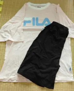FILA パジャマ 上下セット ピンク ブラックのサムネイル