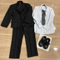 キッズフォーマルスーツ120cm＋フォーマルシューズ17.0cm セット