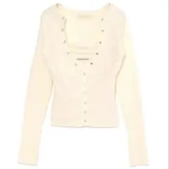 Andmary Waffle cardigan set tops