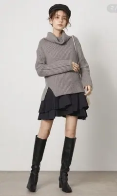 2025年最新】snidel スナイデル フリルコンビニットワンピースの