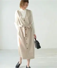 【2WAY】ジレにもジャンパースカート　ロペピクニック　38 ベージュ