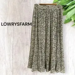 【美品】ローリーズファーム 花柄 プリーツ ロング スカート