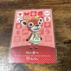 【硬貨ケース入り】あつ森　amiiboカード　ペーター　167