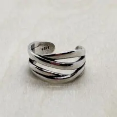 シルバー925 オープンリング　ヴィンテージリング　シンプル　ユニセックスB21