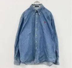 古着 used TOMMY HILFIGER 長袖デニムシャツ Lサイズ