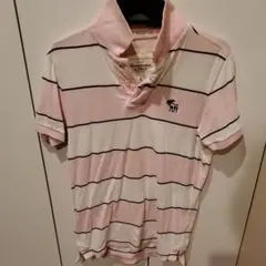 白とピンク　ボーダー　アバクロ