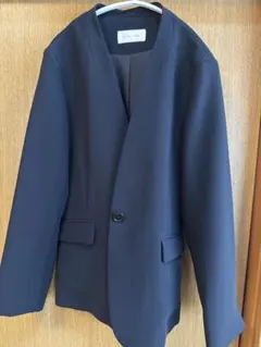 グローバルワーク　洗える　ノーカラージャケット、パンツ　セットアップ