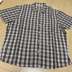 新品未使用　マドモアゼルノンノンパパス　シャツ　半袖　チェック