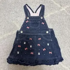 MIKI HOUSE デニムジャンバースカート M