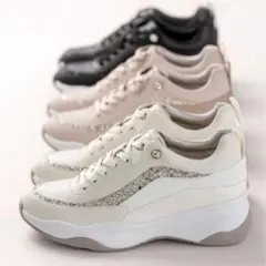 ヒールアップダットスニーカー プラスdiana 24.5 厚底 最終値下げ