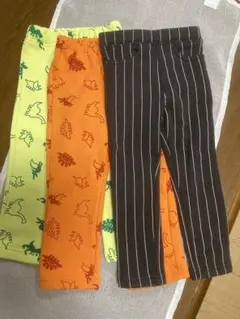 ❗️美品❗️恐竜柄とストライプパンツセット 95cm