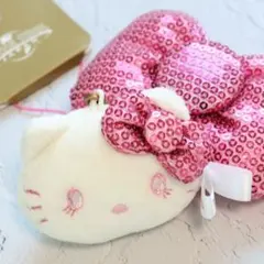 キティ USJ限定 キーホルダー マスコット スパンコール リボン 2010年​