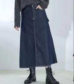 SOMETHING デニム フレアスカート ロング丈のサムネイル