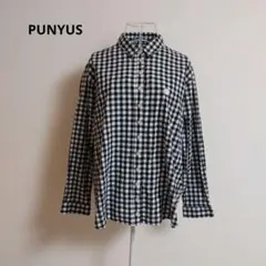 本日限定　早い者勝ち　PUNYUS　プニュズ　ナルト刺繍　チェック　ブラウスのサムネイル