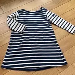 ⚫︎SHIPS⚫︎ストライプ長袖ワンピース90 sizeのサムネイル