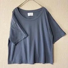 UNITED ARROWS /グレーブルー レース付き半袖Tシャツ 日本製のサムネイル