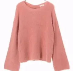 earth music&ecologyバックリボンシャギーニットプルオーバーPK