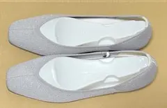 タグ付未使用✨ steppi 洗える 撥水 ニットフラットシューズ シルバー 5のサムネイル