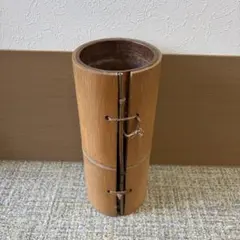 竹花入 茶道・華道 箱無し k-11 二重切竹花入 寸胴 茶道・華道 箱無し 又木2本付き - メルカリ