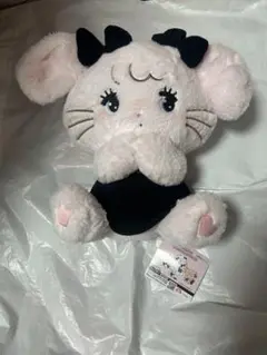 新品未使用 キャミー mikko BLACK RIBON BIGぬいぐるみ②