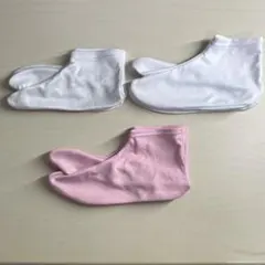 足袋　13cm18cm20cm 3点セット(白・ピンク) 七五三　正月