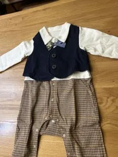 デニムベスト風ロンパース80 入園式