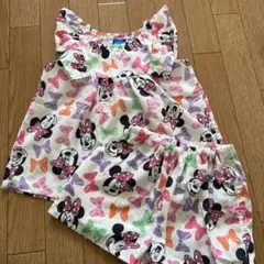 【Disney】ミニーマウスフリル付きトップスショートパンツセット　セットアップ