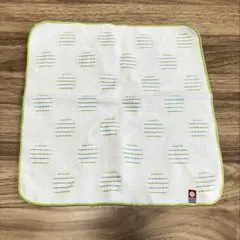 今治タオル ハンドタオル ハンカチ ドット柄 グリーン ブルー