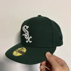 New Era 59FIFTY ダークグリーンキャップ　ホワイトソックス