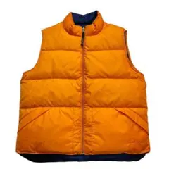 L.L.Bean リバーシブル ダウンベスト オレンジ 紺 90s 00s