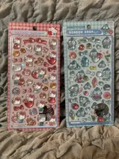 ハローキティ・ハンギョドン ボンボンドロップシールセット　正規品