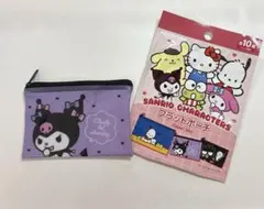 Kuromi サンリオ 可愛い ジッパーポーチ 紫