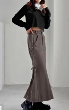 GRL サイドレースアップ マーメイドスカート S