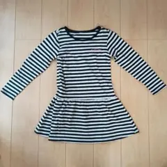 X-girl 長袖ワンピース ストライプ 子供服 130cm