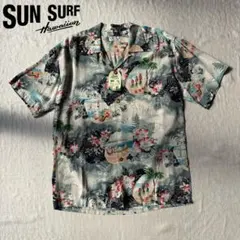 SUN スペシャルエディション アロハシャツ 葛飾北斎 × サンサーフ SURF SUN Lサイズ SS34665 アロハシャツ SURF トップス