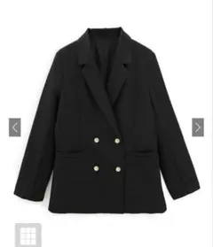 GLR ダブルボタンテーラードジャケット [al275] ブラック フリーサイズ