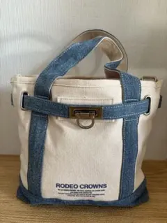 RODEO CROWNS トートバッグ ベージュ/デニム