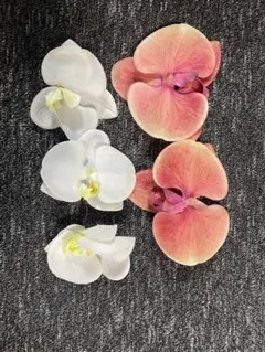 アーティシャルフラワー　胡蝶蘭、小花ヘッドパーツ（ホワイト・ピンク・パープル）