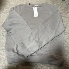 新品未使用GU グレー クルーネック トレーナー Lサイズ