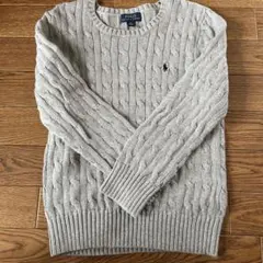Polo Ralph Lauren グレー ケーブルニットセーター