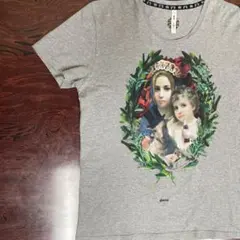 日本製 廃盤品 稀少画 刺繍 ユニセックス　西洋絵画 アンティークＴシャツ